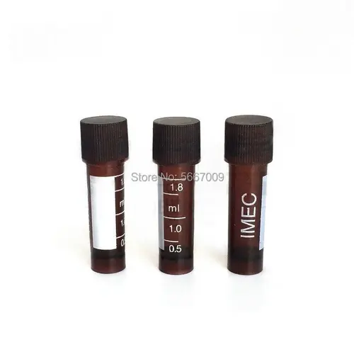 Tubo de congelación de plástico ámbar, 50/100/200/300/500 unidades, laboratorio con escala de 1000 ml