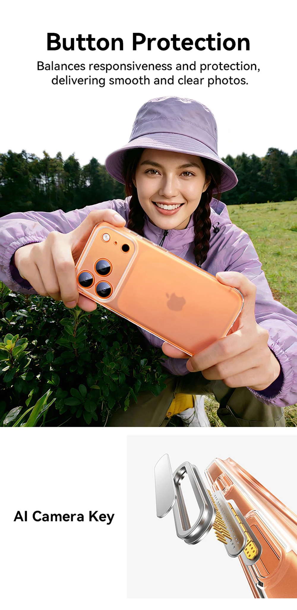 Joyroom für iPhone 18 Pro Max Hülle, Mattierte Hülle, Stoßfeste Matte Schutzhülle für iPhone 17 Pro Max, Magnetische Hülle für kabelloses Laden – Detail 9