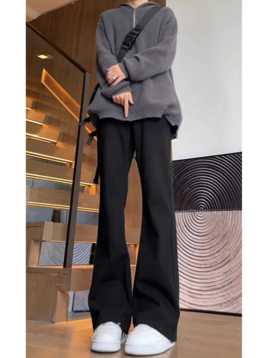 

American High Street Vibe Men's Straight Leg Jeans Slim Fit Bla Knife Spring Autumn New Sle Faionable Bell Bot