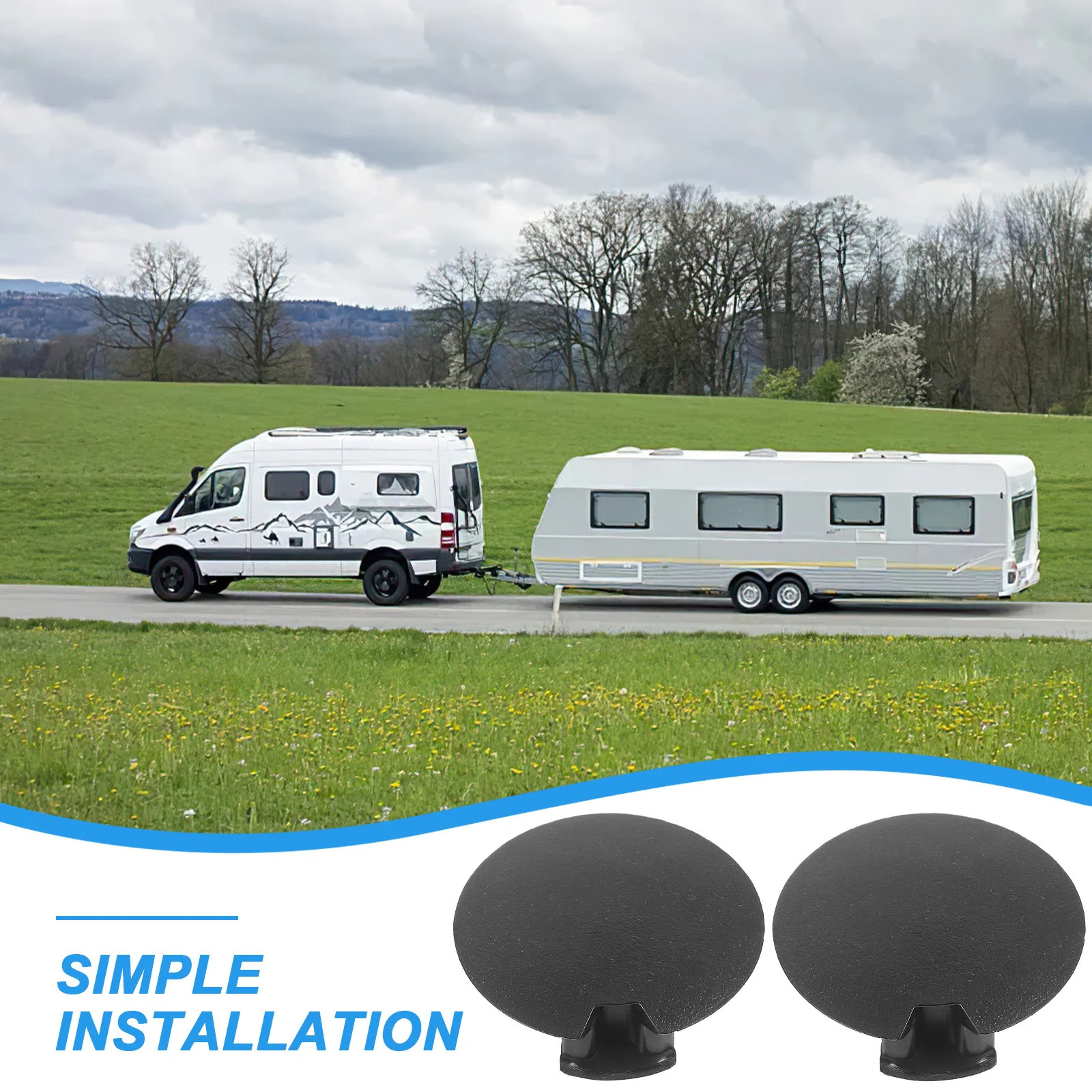 

2Pcs Car Bumper End Caps Rubber Plugs Easy Installation Practical Use Vehicle Bumper Tube Covers for Smart451 Car Accessories