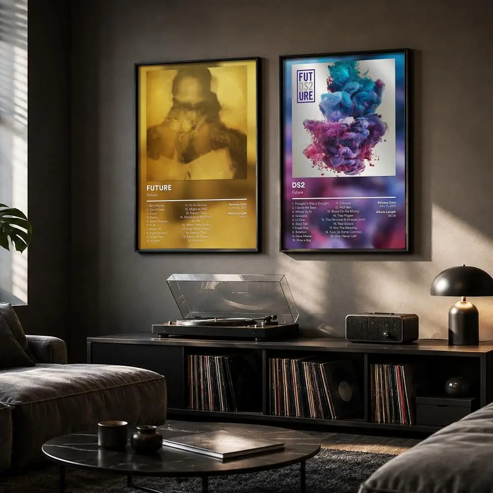 F-Future Rapper Album Painting Calligraphy Canvas Poster Hallway Bedroom Living Room Home Bar Decoration Interior Wall