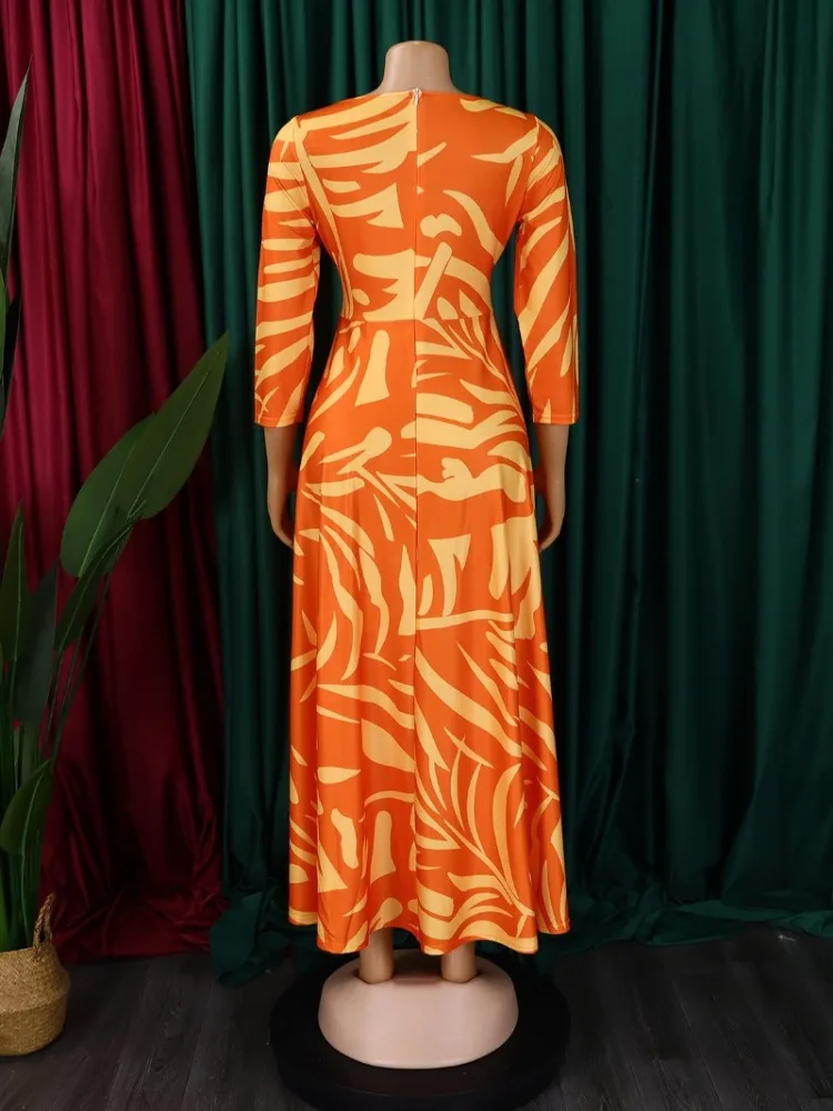 Vestido africano de poliéster para mujer, talla grande, Dashiki, Abaya, estampado, Maxi, Dashiki, Ankara