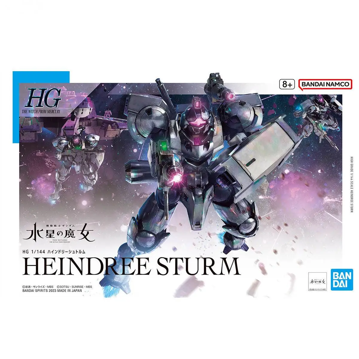 Bandai Original GUNDAM HG 1/144 HEINDREE STURM figura de acción modelos de ensamblaje juguetes coleccionables adornos regalos para niños