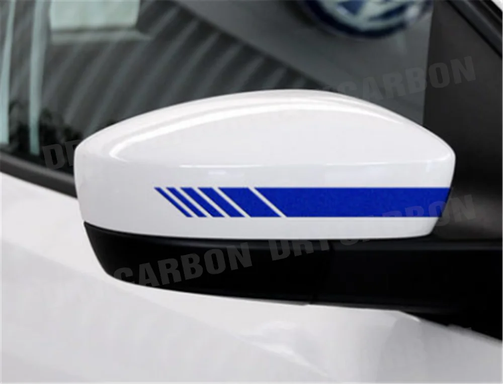 2PCS Rear view Mirror Sticker Side Decal Stripe DIY Trunk Trim Sticker Exterior Car Accessories For Universal Car