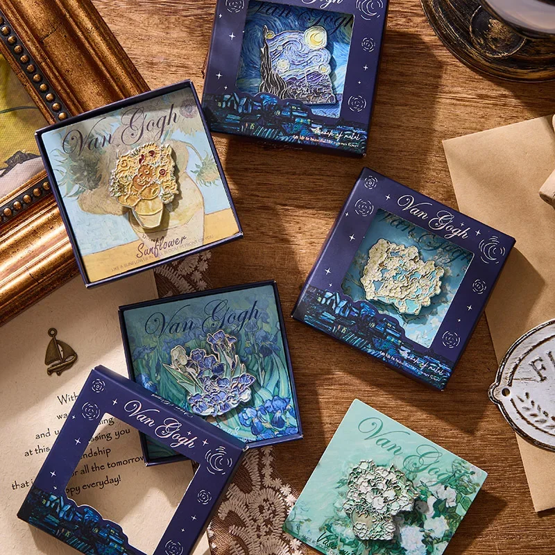 Van Gogh Oil Painting Brooch Pin Classic Fashion Creative Cute Metal Collar Chest Badges Jewelry Gift Clothing Bag Accessories