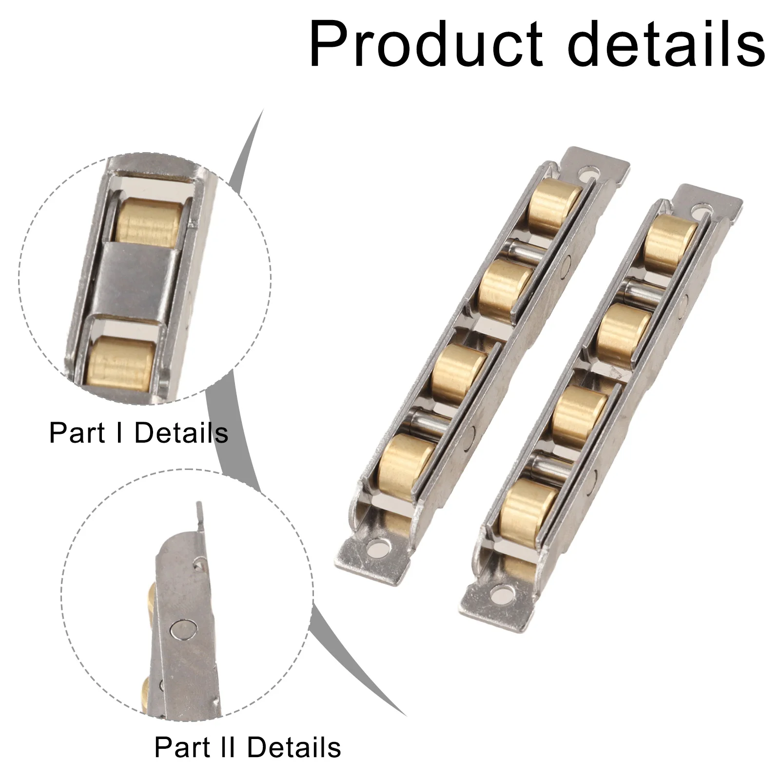 As Shown Sliding Door Rollers 15-16mm Installation Groove Complete Installation Set Rust Resistant Construction
