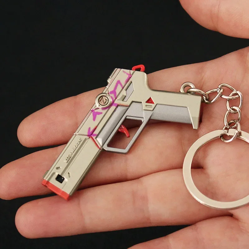 Valorant Weapon Keychain VFX Classic Spectrum Sidearms Ghost Metal Reaver Knife Game Samurai Sword Model Pendant Gifts Toys Boys