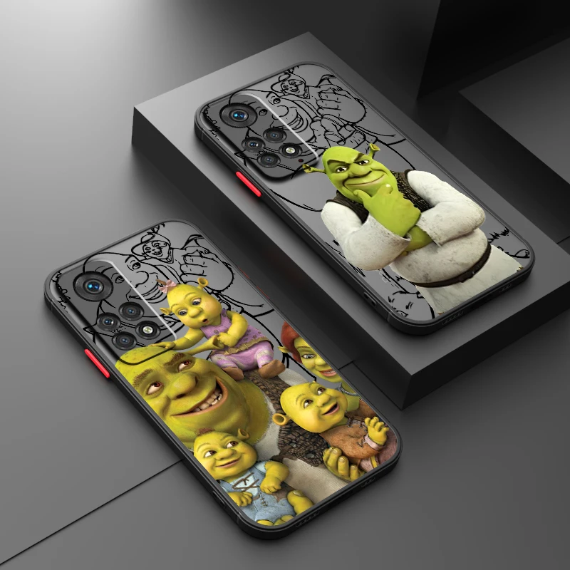 C-Cartoons Moive S-Shreks Coon Frosted Translucent For Redmi 8 8A 9A 9C 9AT 9 9T 10X 10A 10C 10 11A 12C 12 13C 5G TPU