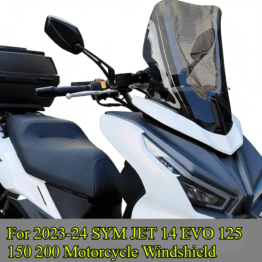 For SYM JET 14 EVO 125 150 200 Cruisym150 2023 2024 Motorcycle Windshield Modification Accessories Chest Protector Windproof