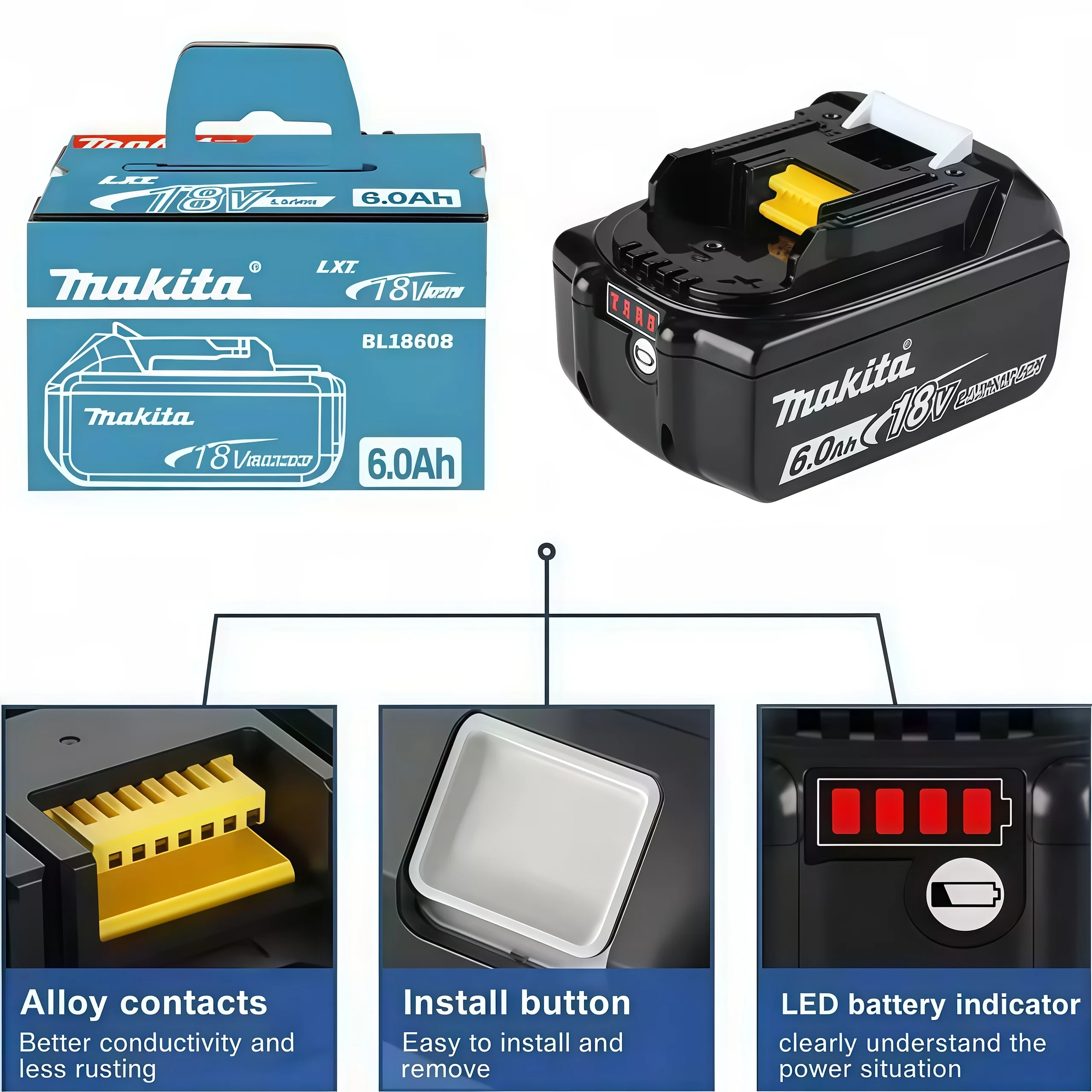 Genuine Makita 18V Battery 6Ah