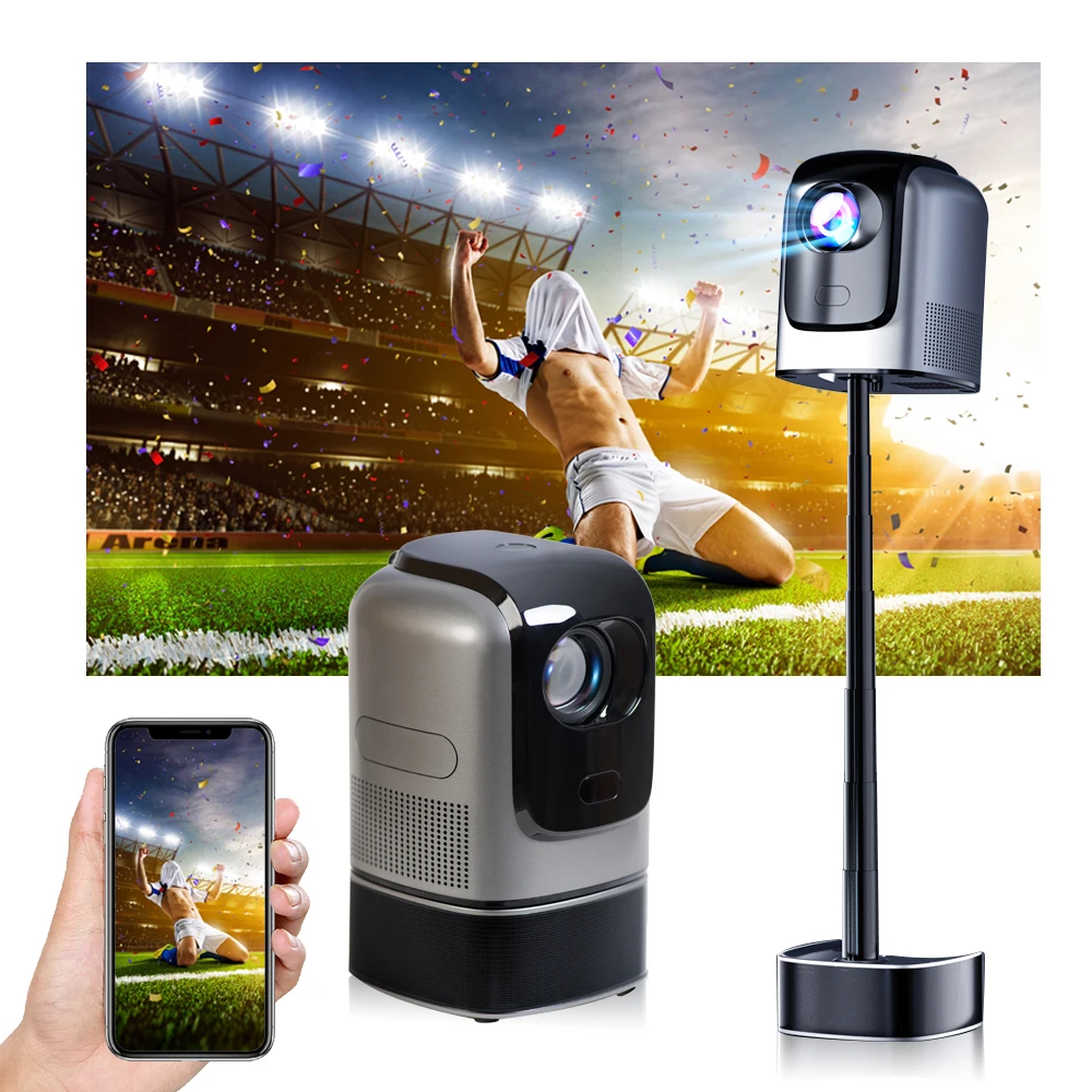 TS-1 home theater wifi projector 240 ANSI portable wifi 4K LCD projector with stand HI352 processor Full HD cinema proyector