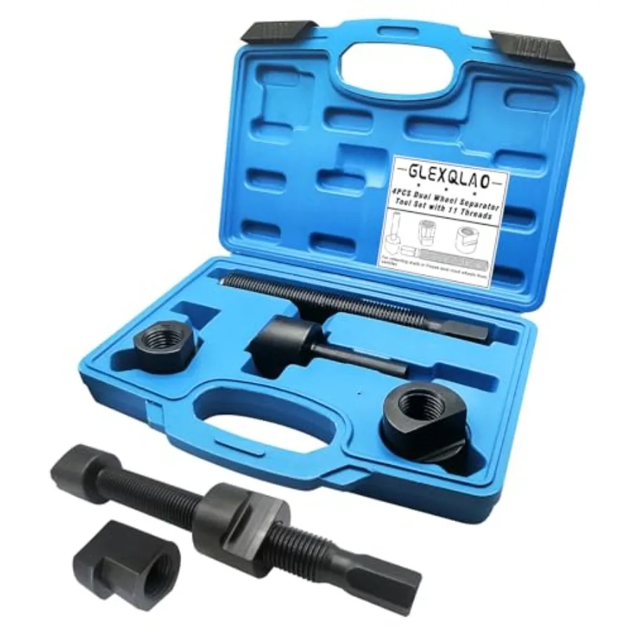 

Dual Wheel Separator Tool Set with 11 Threads One-Piece Pusher Wheel Hub Removal Kit Compatible with Most Dually Wheels Truck V