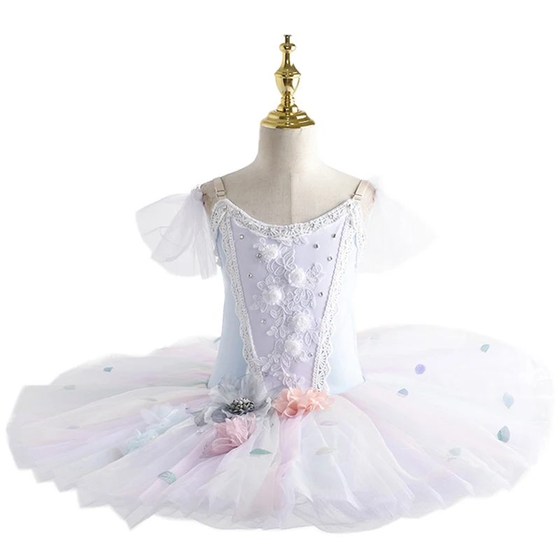 Robe de patinage artistique pour filles, Tutu de ballet professionnel, Costumes de ballerine, Pancake Red Paquita, FzLake, Costume de phtaline