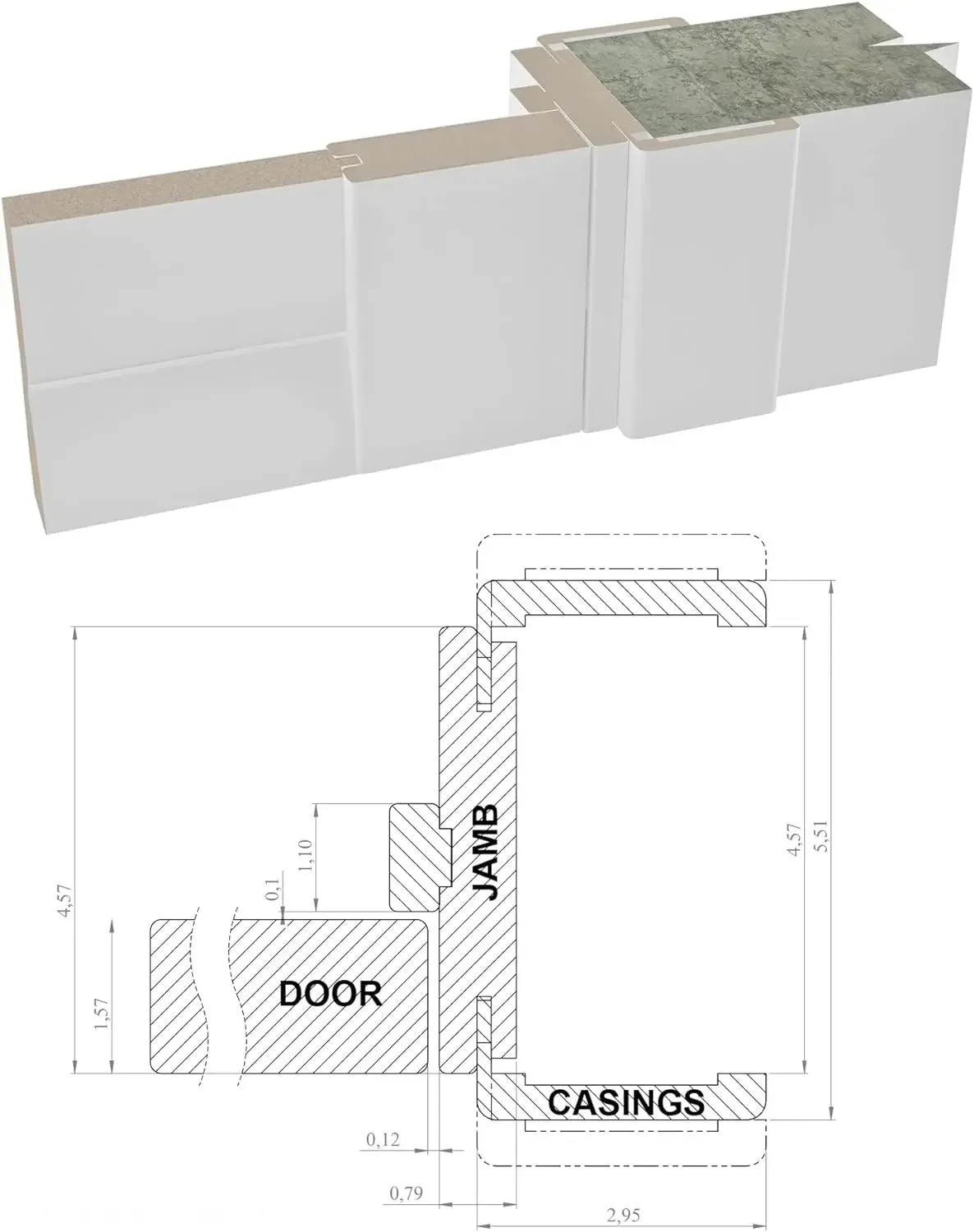 Puerta francesa maciza de vidrio esmerilado |   Ceniza de chocolate |   Embellecedores de marco de panel único y regular, manija de puertas interiores de casa