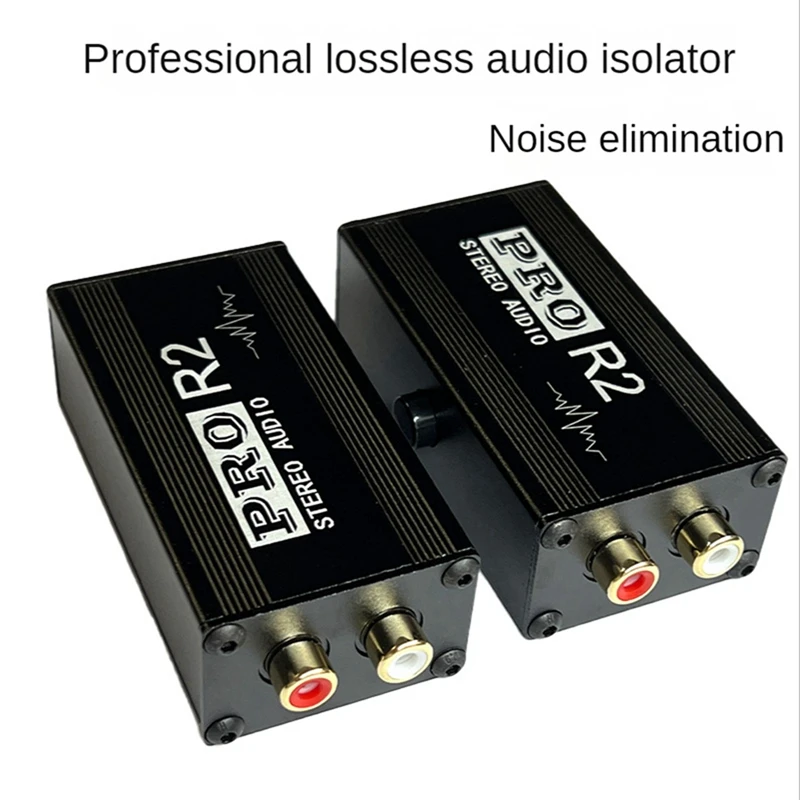 2X Ground Loop Audio Isolator Audio Noise Filter RCA Noise Suppressor Isolator Audio Signal Noise Reducer For PC