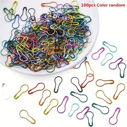 100pcs Mix Safety Pins Metal Gourd Pins Crochet Locking Knitting Cross Stitch Marker Tag Clips Hangtag DIY Sewing Tools Needle