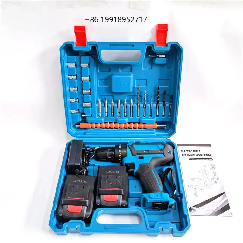 12V 140W Portable Cordless Drill Wireless Lithium Electric Impact Drills Rechargeable Battery Power Screwdriver Kits