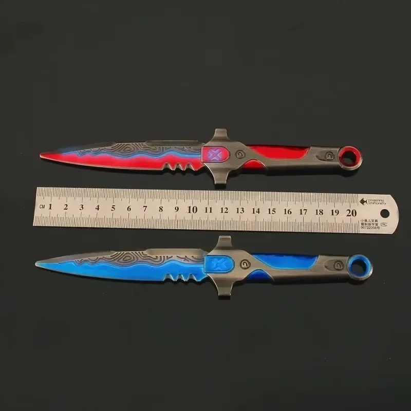 半透明の金属製の武士の剣のおもちゃ,バランスの取れた武器,vctロック,ミサコルディアナイフゲーム,周辺機器,クラフトギフト,21cm