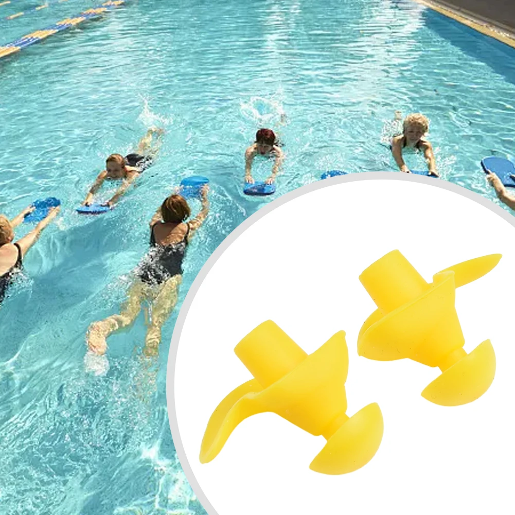 1 Pair Soft Earplugs Water Sports Swimming Silicone Earplugs Diving Adult Waterproof Ear Protector Swimming Pool Accessories