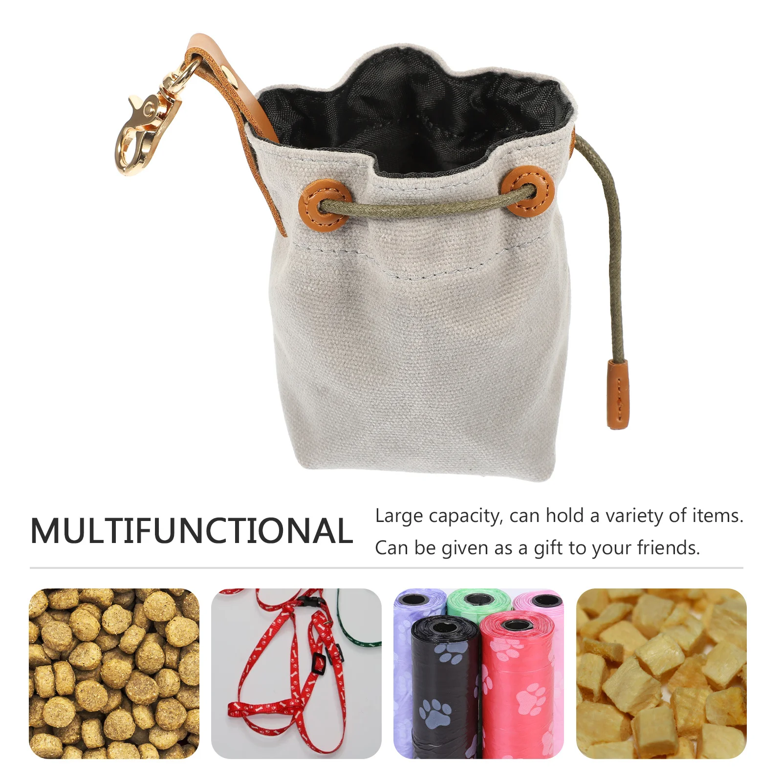 حقيبة متينة لعلاج الكلاب مع إبزيم حقيبة طعام للحيوانات الأليفة خفيفة الوزن للتدريب والمشي سهلة التنظيف بسعة عالية #5