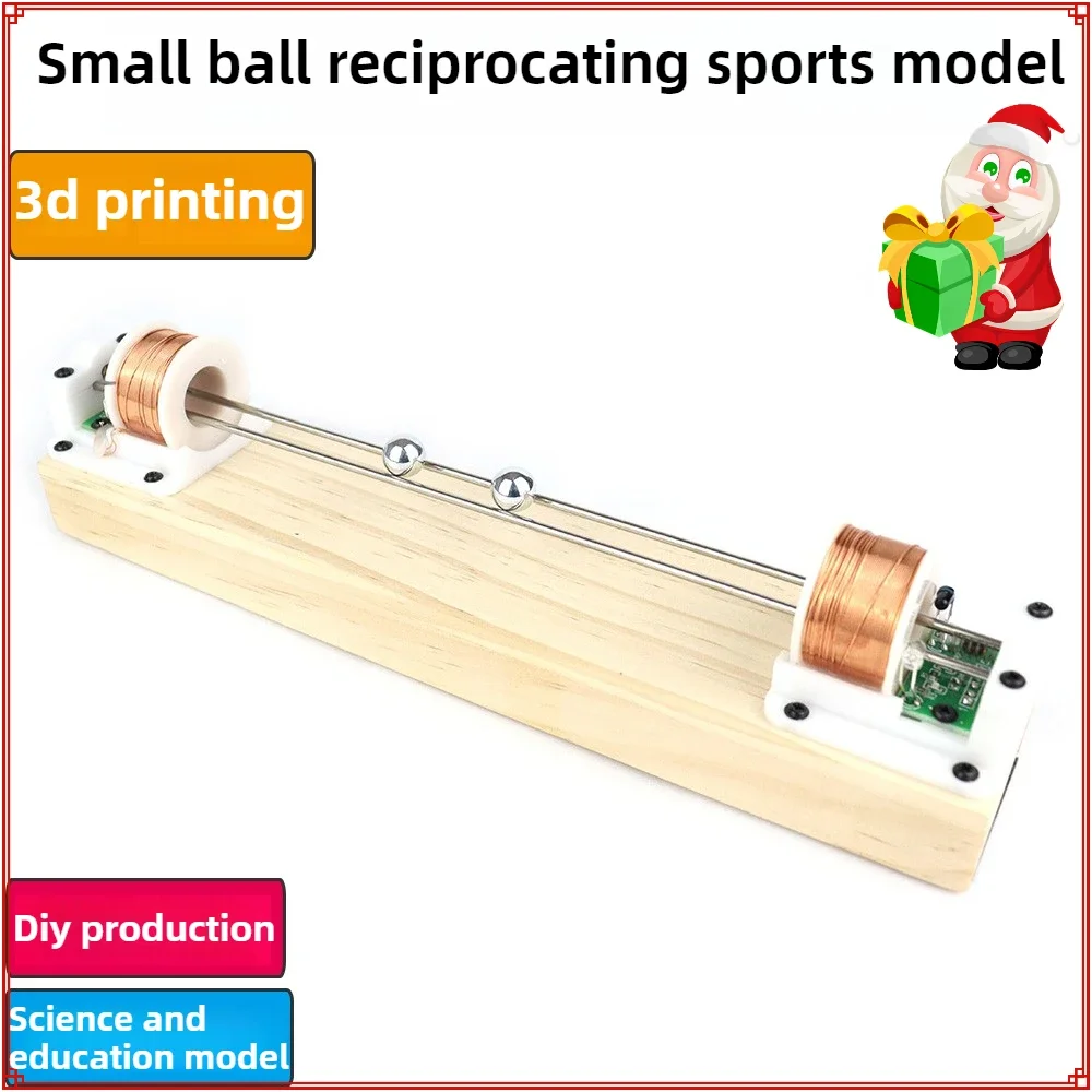 DCSY008 Fai da te piccola palla di ferro modello di movimento alternativo elettromagnetico bobina modello di esperimento fisico a induzione di campo magnetico