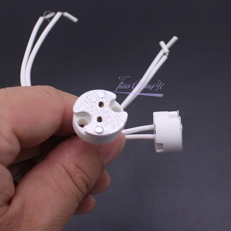 

MR16 MR11 GU5.3 G4 Lamp Holder Bulb Base with Wire Ceramic Halogen Socket Pottery Connector 12V - 250V Led Light New JQ 5-50PCS