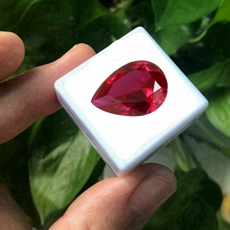 

Pretty Gem Ruby Stone Pear Shape VVS Loose Gemstones for Jewelry Making Accessories