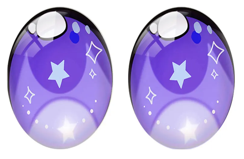 5pairs/lot Oval Cute Cartoon D - Star Flat Back ulasan dan harga