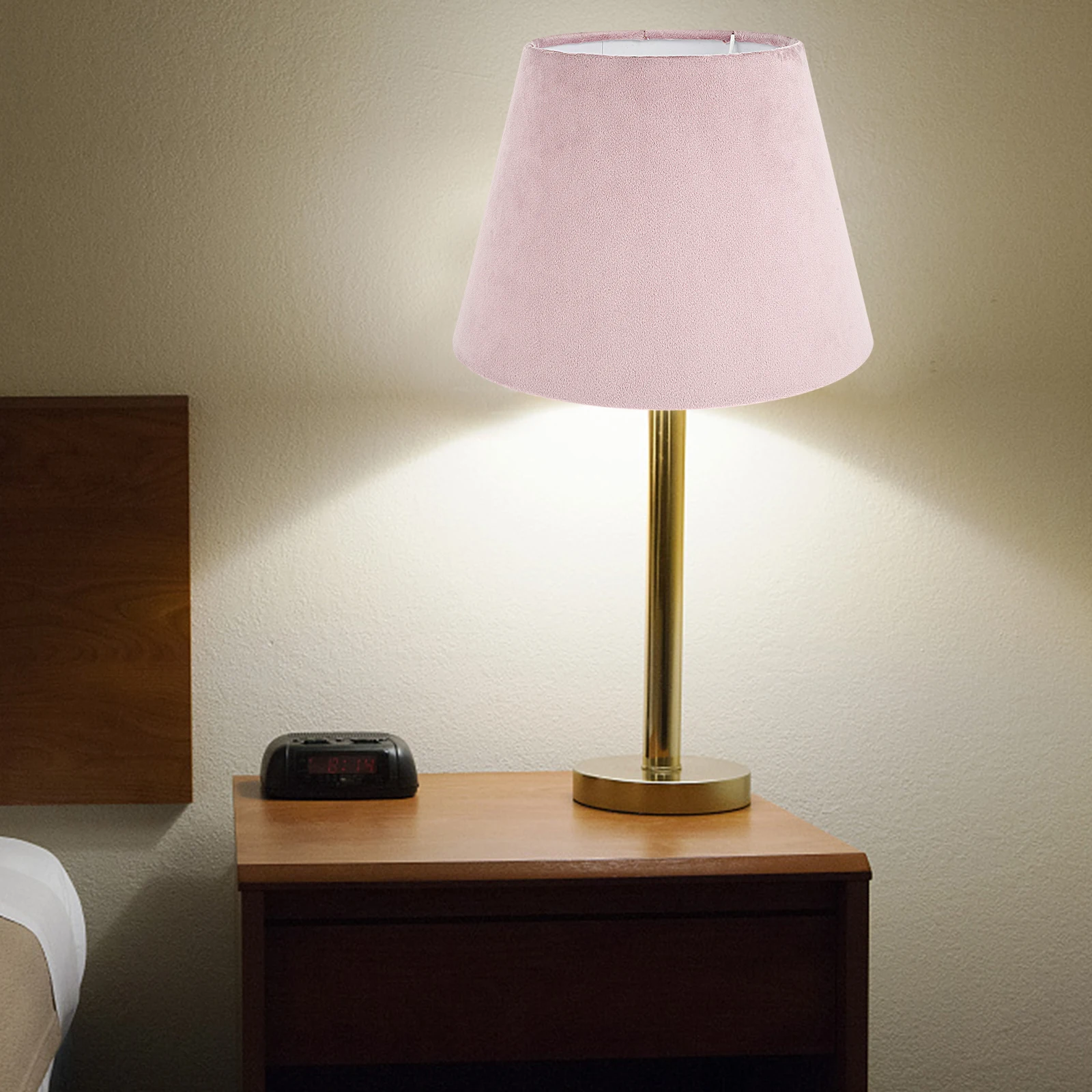 

Desk Lamp Cloth Lampshade E27 White Lining Fashion Sturdy Protective Cover Suitable for Desktop Bedroom Study Room Multifunction