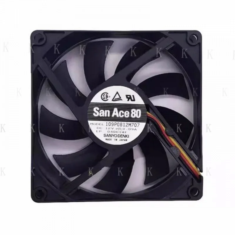 

C FOR Sanyo 9GA0812P7G001 8015 DC12V 0.09A 8CM 3-Wire Silent Cooling Fan