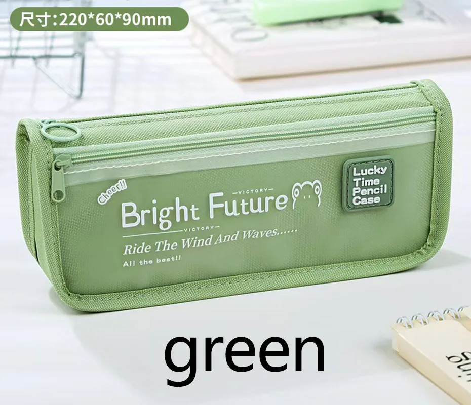 

Back To School Pencil Cases 2 Compartments Large Capacity Zippers Bag Pouch Pen Box For Boy Girl Large Supplies Stationery