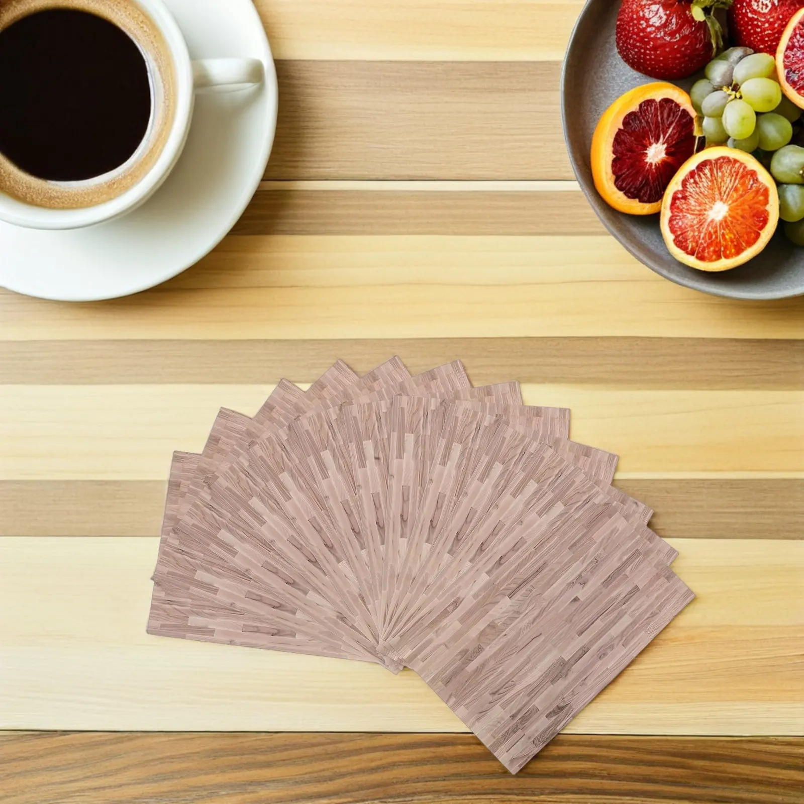 

12Pcs Miniature Dollhouse Flooring Stickers Lifelike Wood Grain Design Peel and Stick 29x21cm Wear Resistant Mini House Floor