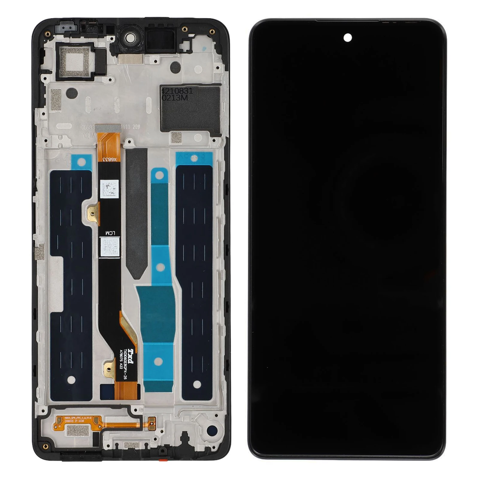 infinix-note-30-4g-x6833b-グレードc-lcdスクリーンとデジタイザーアセンブリ-フレーム（ロゴなし）用