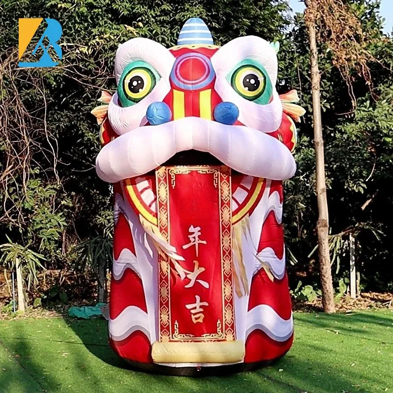 Custom Made Chinese New Year Display Giant Inflatable Lion Dance Model for Luxury Party Decorations Toys