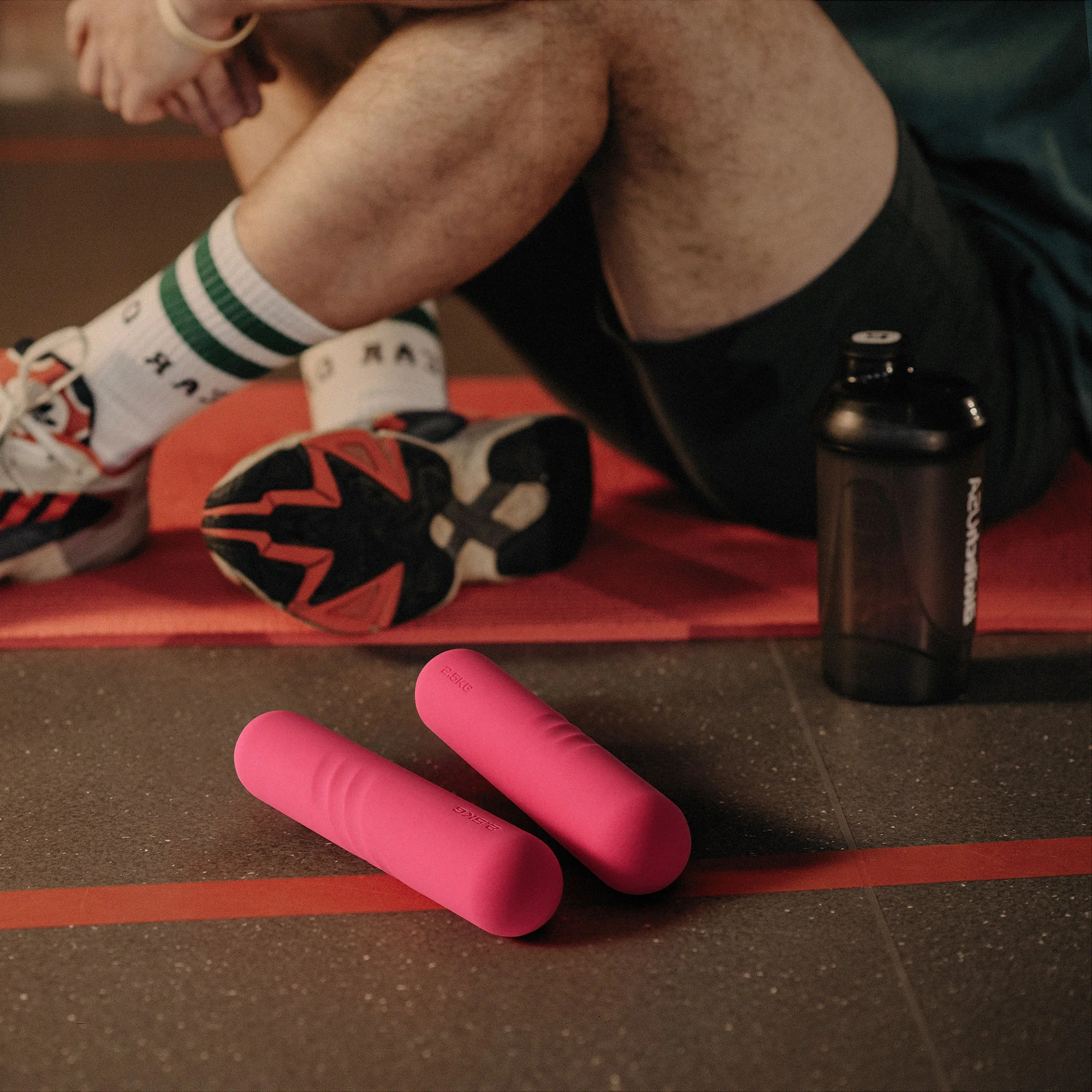 Pink Power Ring Dumbbell for Home Yoga Training Multiple Weights Free Weights Exercise