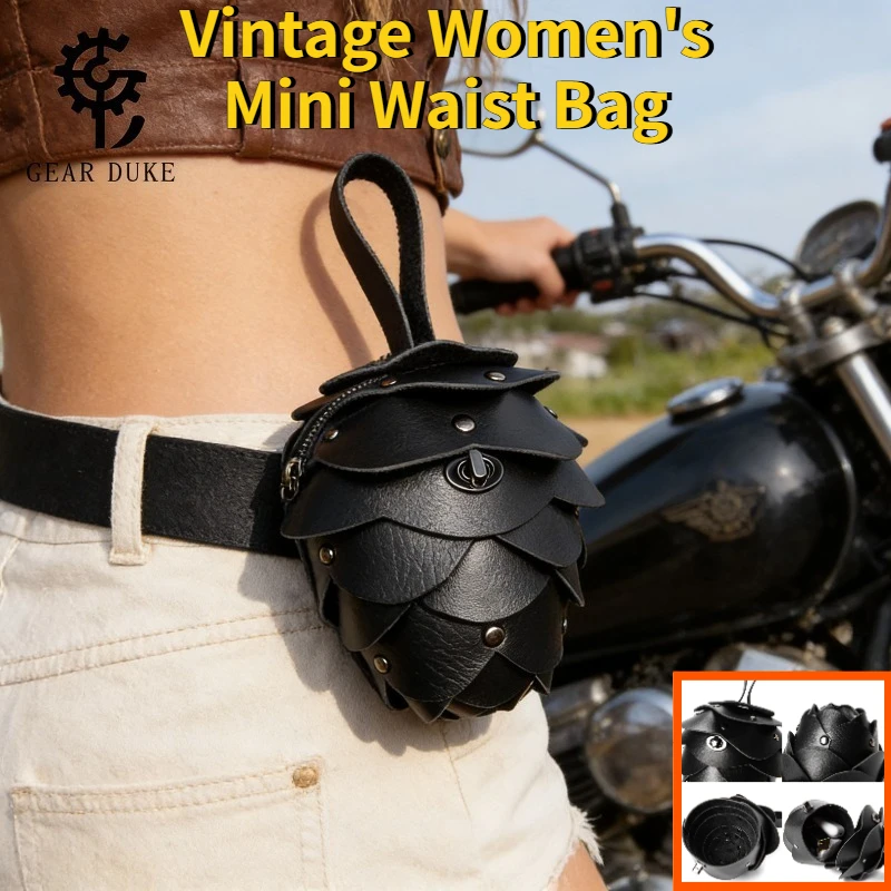Vintage Style Women Mini Waist Pack, Retro Small Crossbody Bag, Mini Coin Purse Lipstick Bag, Fashion Ladies Casual Fanny Pack