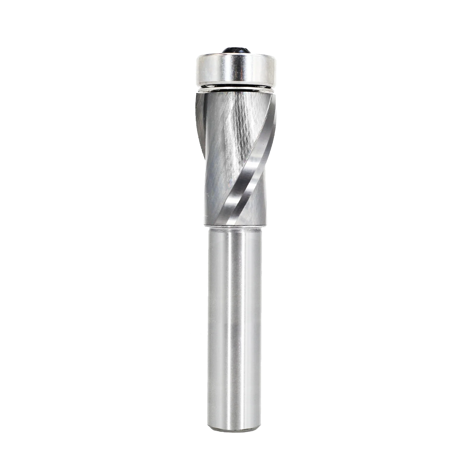 Solid Carbide Upcut Flush Trim Router Bits End Bearing for Wood Template Pattern Trimming Two Flute - 1/2