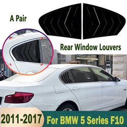 For BMW 5 Series F10 Rear Quarter Window Louvers Pair Side Shutters Blinds Cover Trim For 525i 530i 2011-2017 Accessories