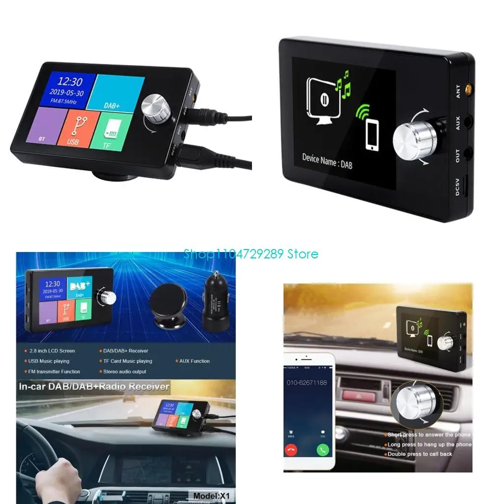 

Advanced 2,8 -дюймовый автомобильный цифровой радиоприемник сигнал антенны трансформированный адаптер для любителей музыки и на