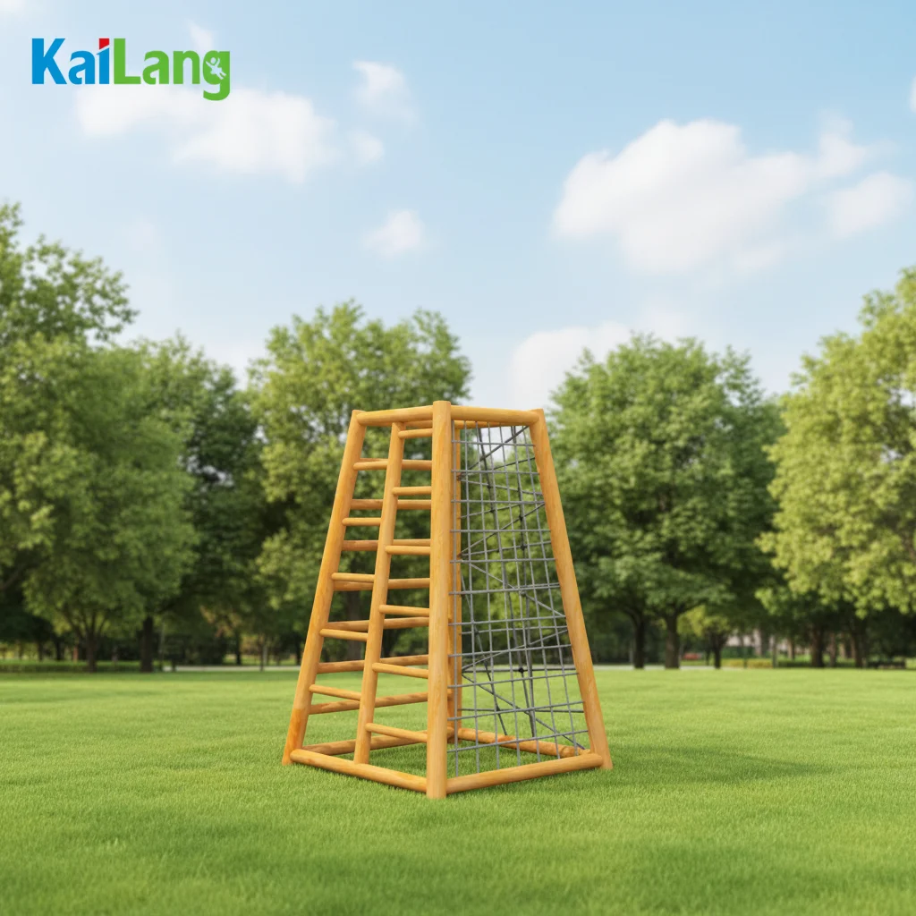 Экономичное деревянное оборудование для детских игровых площадок на открытом воздухе: индивидуальный деревянный балансировочный мост-качели
