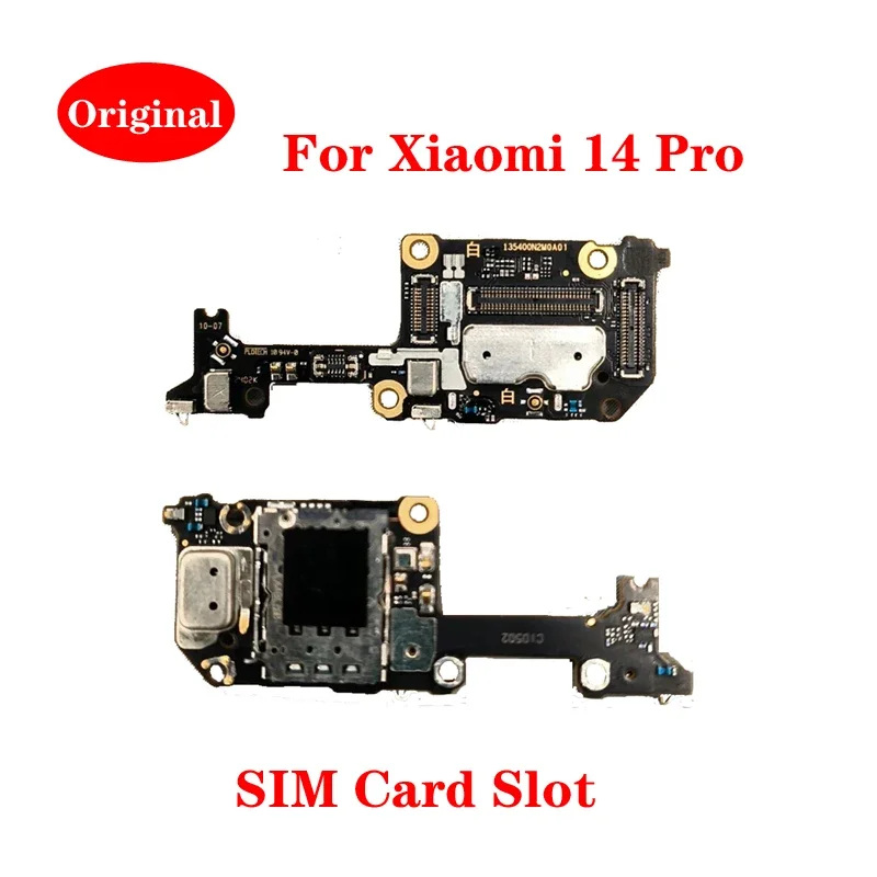 For Xiaomi 14 Pro mi14pro SIM card reader slot holder microphone signal board connector flex cable repair parts