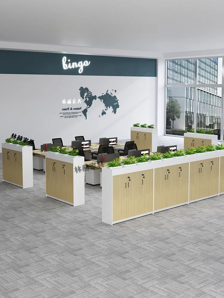 LMM simple modern file, low cabinet, storage, flower groove, flower and wood furniture