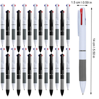100Pcs 3-in-1 Multicolor Ballpoint Pen 0.7mm Retractable Fine Point Pens for Students Nurse Office Workers Black Blue Red Color