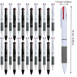 100Pcs 3-in-1 Multicolor Ballpoint Pen 0.7mm Retractable Fine Point Pens for Students Nurse Office Workers Black Blue Red Color