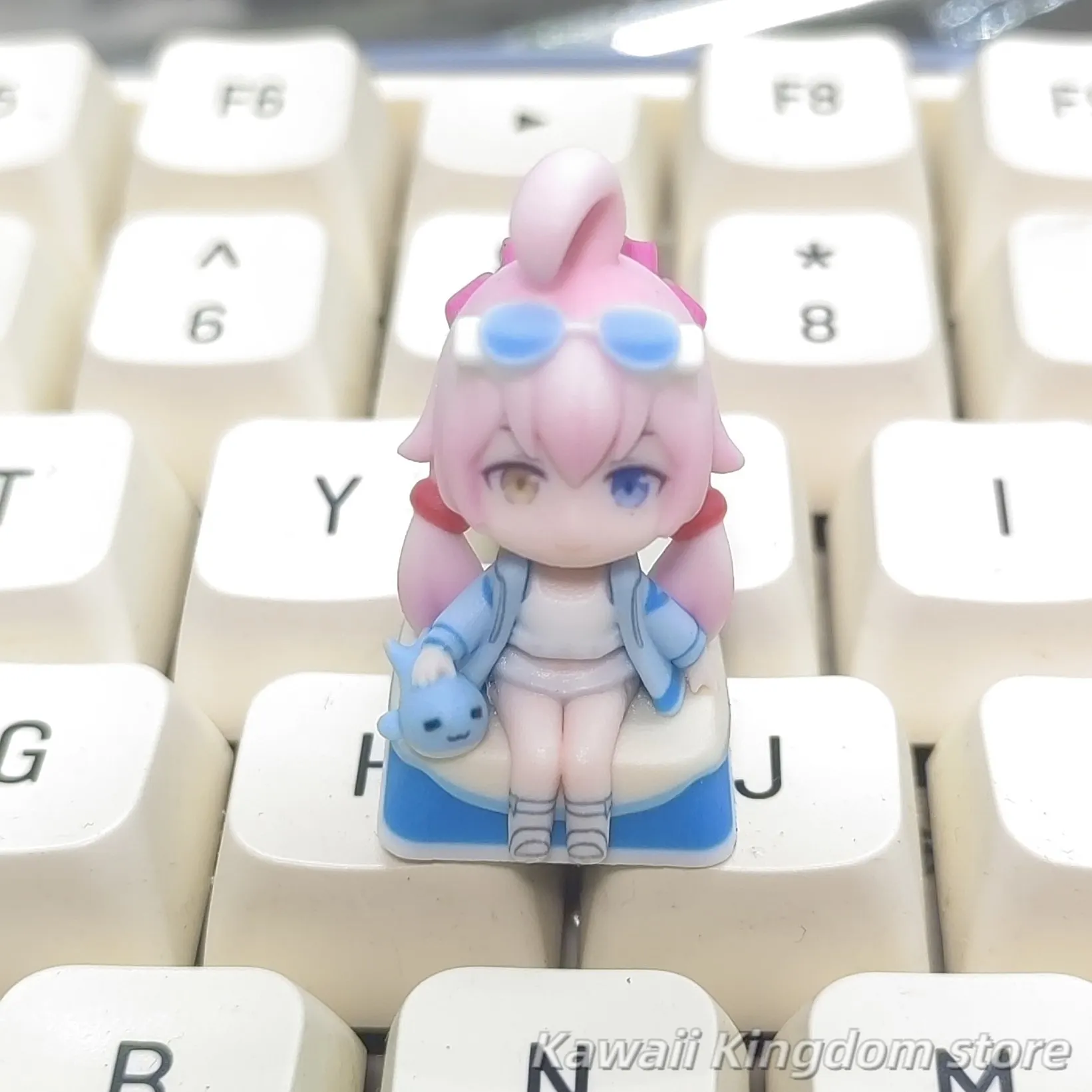 

Blue Archive Takanashi Hoshino Cosplay Anime Keycaps Resin Material for Mechanical Keyboard Accessories Key Caps