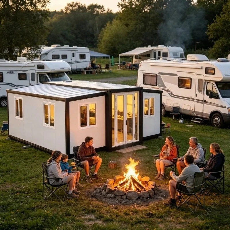 Modular Container Apartment, Best Selling Demountable Prefab House Extension Fully Furnished With High Fire Resistance Property