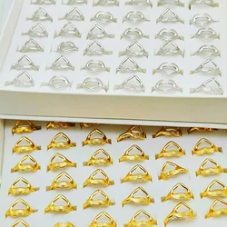 36pcs/Lot Stainless Steel Rings Wholesale for Men and Women Embrace Rings Fashion Finger Decoration Size Adjustable