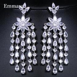 Emmaya Bridal Wedding Party Hot Sale AAA Zirconia Tassel Earring For Women&Girls Exquisite Dress-Up Charming Jewelry Fancy Gift