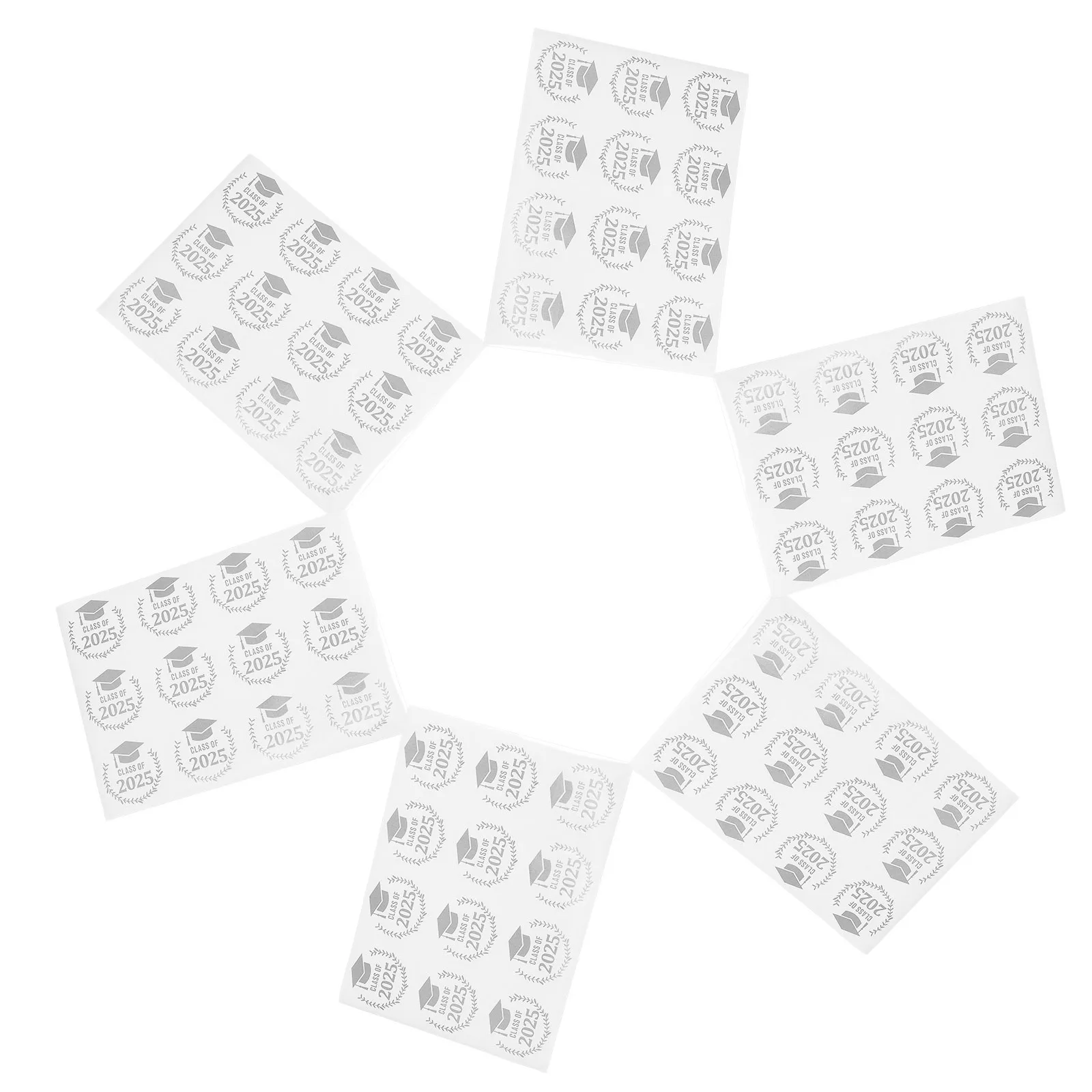 10-Blatt-Abschlusskappe-Aufkleber aus Goldfolie für Einladungen, Umschlagkarten, Party-Dekoration, Abschlusssaison, Absolventenkappen, Ausschnitte