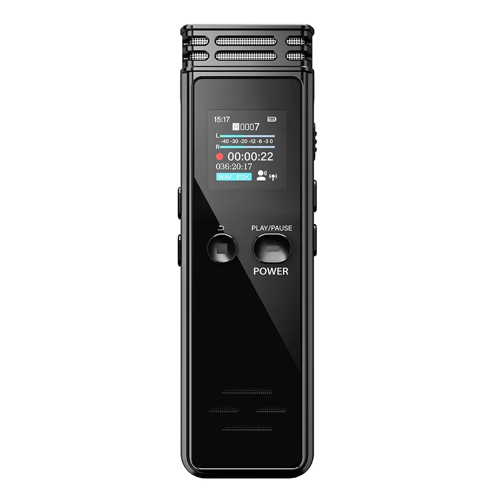

Digital Voice Recorder 16GB Activated Record Playback with Mic and Speaker 1536KBPS High Recording Support Password Protection